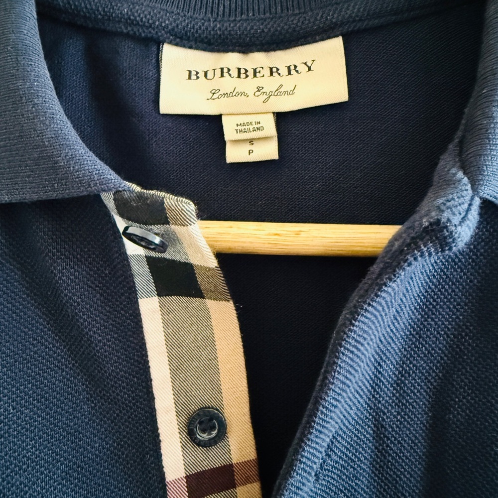 Burberry Men's Navy Polo Shirt - Picture 3 of 6
